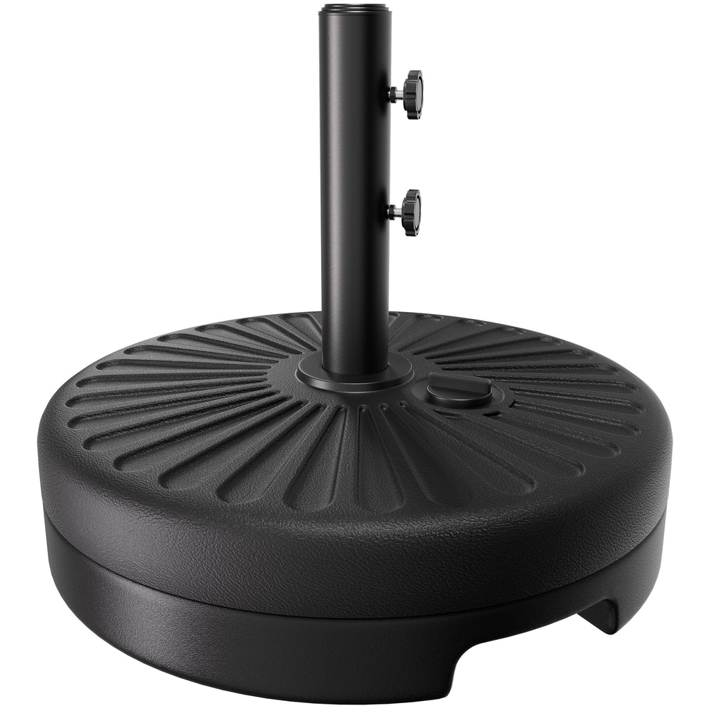 Easthome Heavy Duty Fillable Patio Umbrella Base with Dual-Lock System, Holds up to 81.5 lbs for 7-12FT Market Umbrella, Sand/Water Weighted Stand for Outdoor, Fits 1.5" & 1.9" Pole