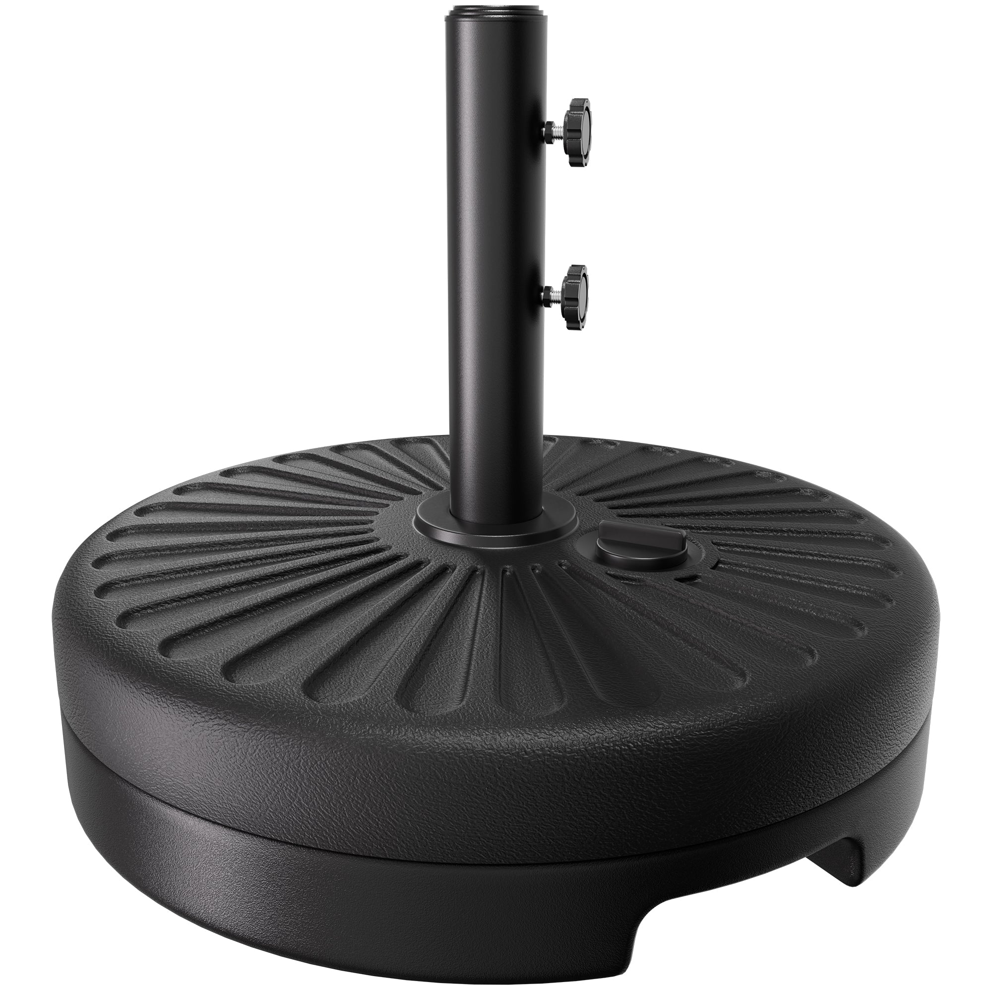 Easthome Heavy Duty Fillable Patio Umbrella Base with Dual-Lock System, Holds up to 81.5 lbs for 7-12FT Market Umbrella, Sand/Water Weighted Stand for Outdoor, Fits 1.5" & 1.9" Pole