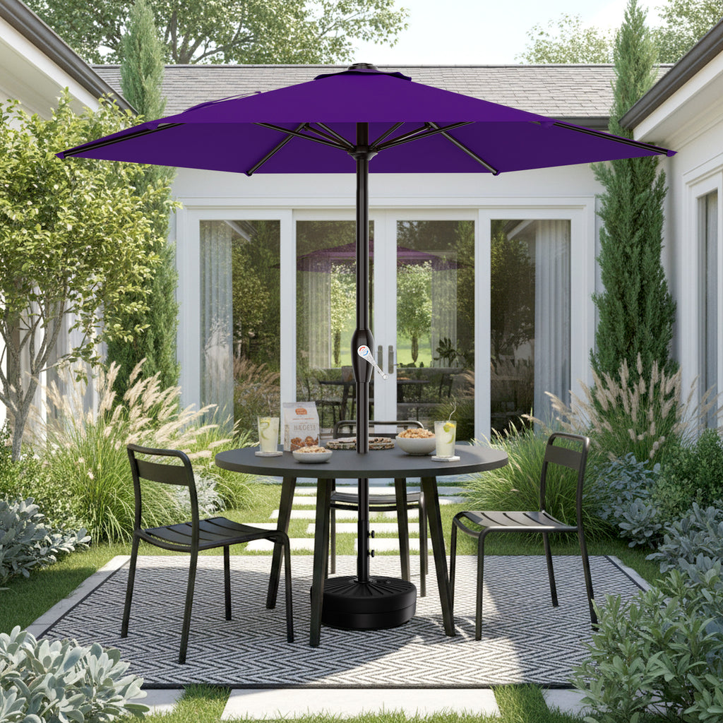 Easthome 7.5' Patio Umbrella Outdoor Table Market Umbrella with Smooth Crank handle, 6 Ribs, Backyard, Poolside, Garden