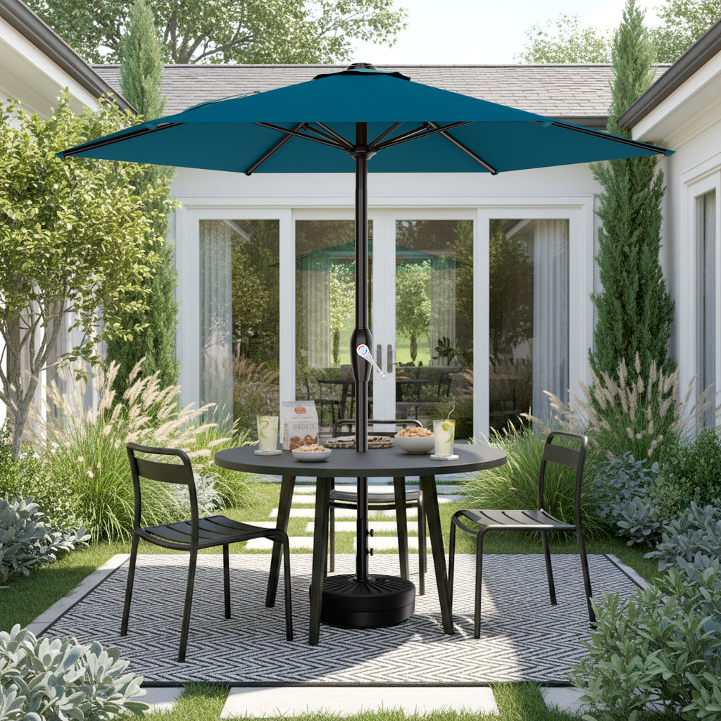 Easthome 7.5' Patio Umbrella Outdoor Table Market Umbrella with Smooth Crank handle, 6 Ribs, Backyard, Poolside, Garden