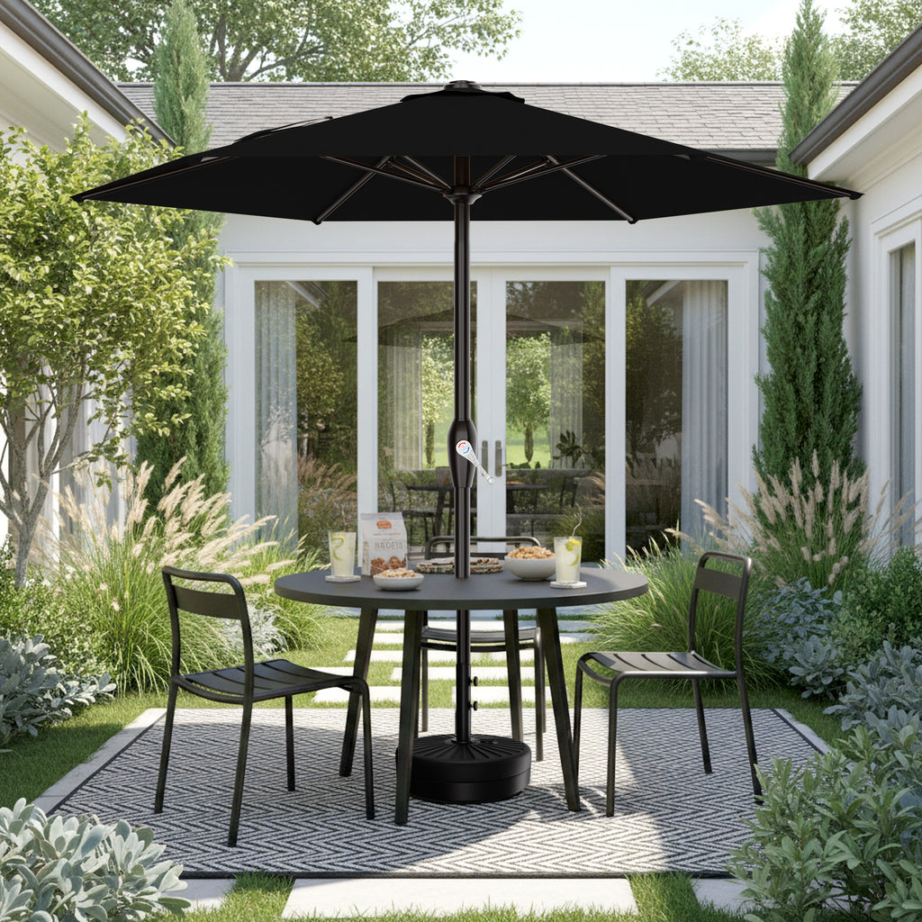 Easthome 7.5' Patio Umbrella Outdoor Table Market Umbrella with Smooth Crank handle, 6 Ribs, Backyard, Poolside, Garden