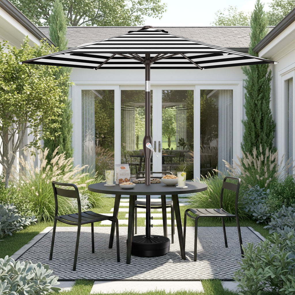 Easthome 7.5' Patio Umbrella Outdoor Table Market Umbrella with Smooth Crank handle, 6 Ribs, Backyard, Poolside, Garden