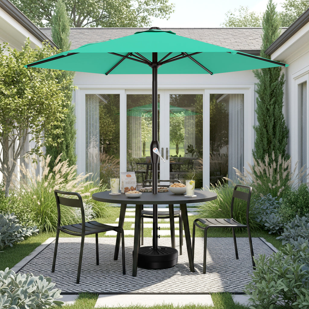 Easthome 7.5' Patio Umbrella Outdoor Table Market Umbrella with Smooth Crank handle, 6 Ribs, Backyard, Poolside, Garden