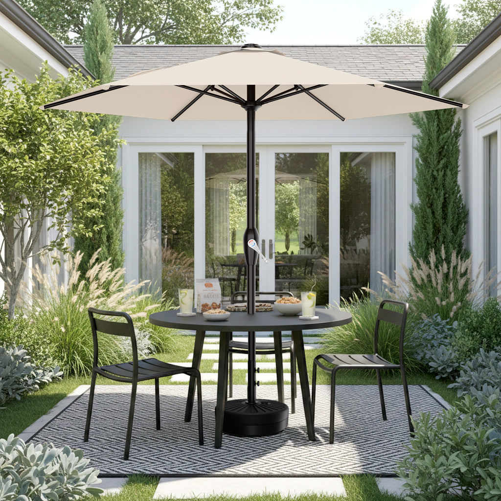 Easthome 7.5' Patio Umbrella Outdoor Table Market Umbrella with Smooth Crank handle, 6 Ribs, Backyard, Poolside, Garden