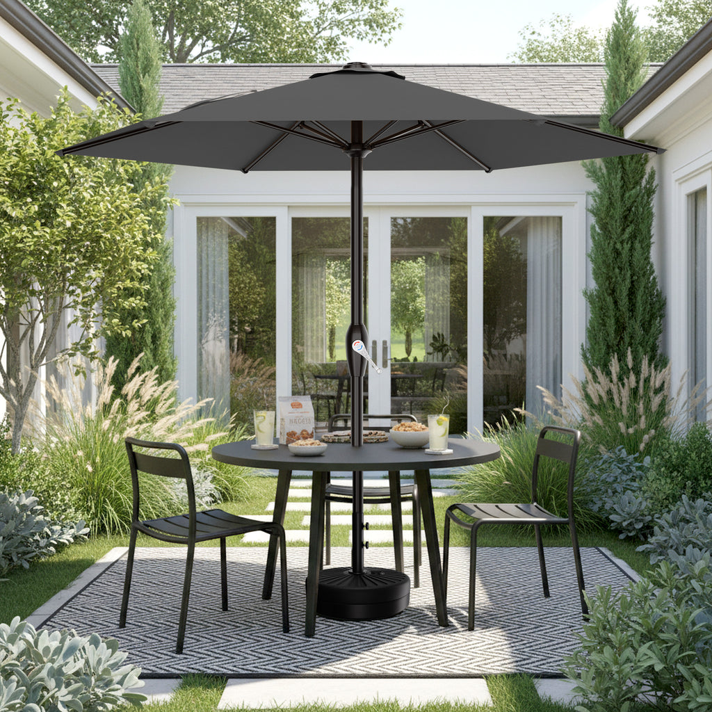 Easthome 7.5' Patio Umbrella Outdoor Table Market Umbrella with Smooth Crank handle, 6 Ribs, Backyard, Poolside, Garden