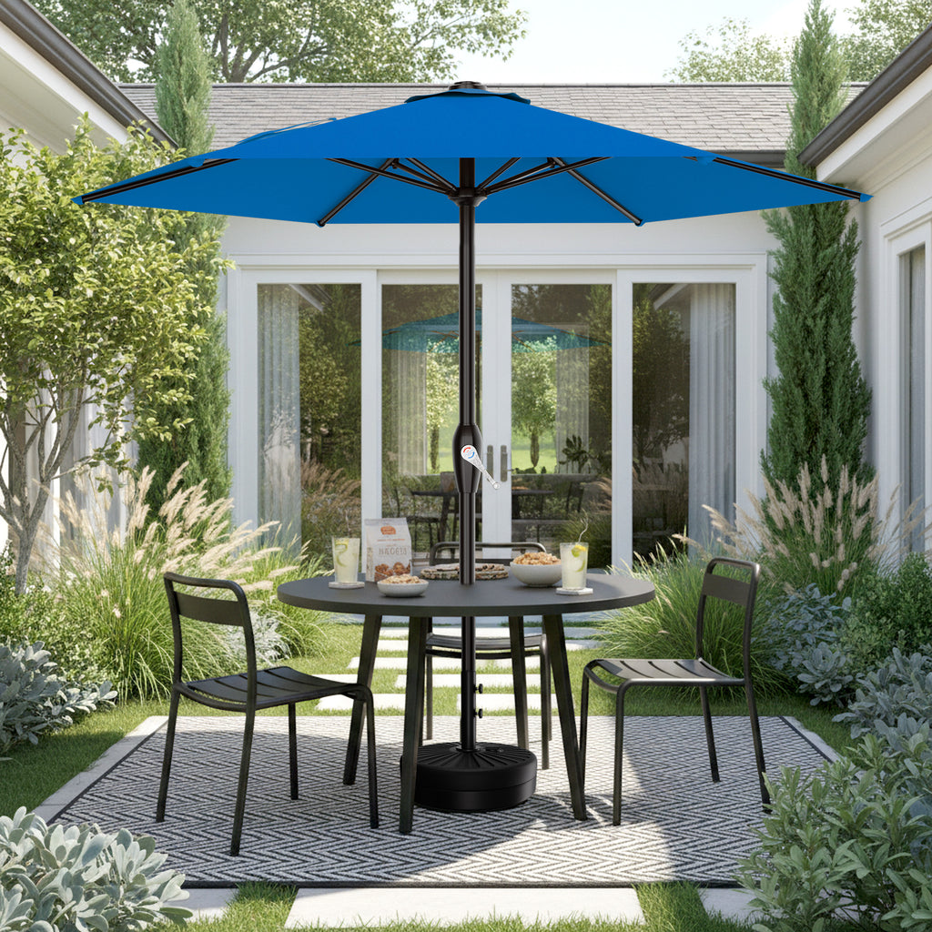 Easthome 7.5' Patio Umbrella Outdoor Table Market Umbrella with Smooth Crank handle, 6 Ribs, Backyard, Poolside, Garden