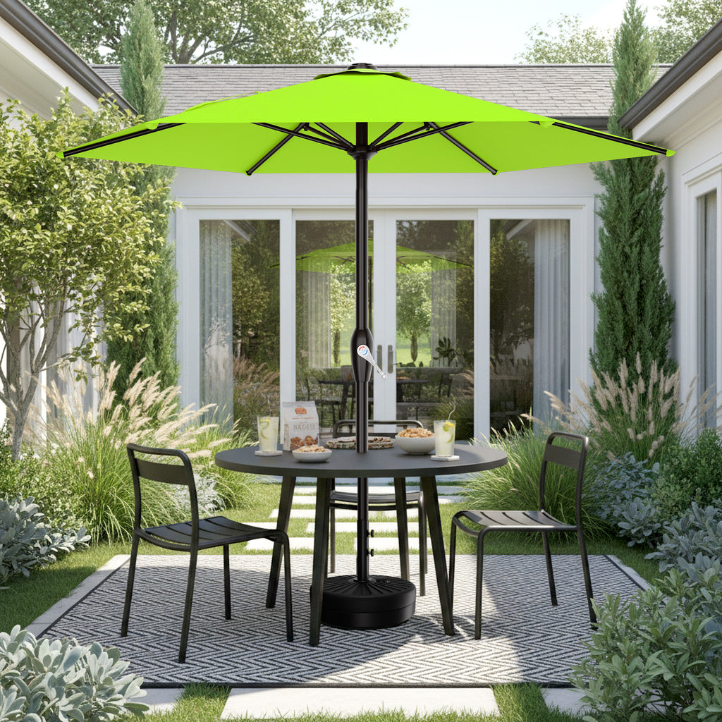 Easthome 7.5' Patio Umbrella Outdoor Table Market Umbrella with Smooth Crank handle, 6 Ribs, Backyard, Poolside, Garden