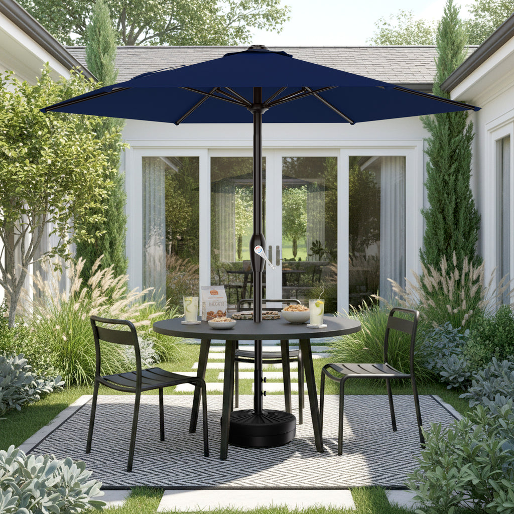Easthome 7.5' Patio Umbrella Outdoor Table Market Umbrella with Smooth Crank handle, 6 Ribs, Backyard, Poolside, Garden
