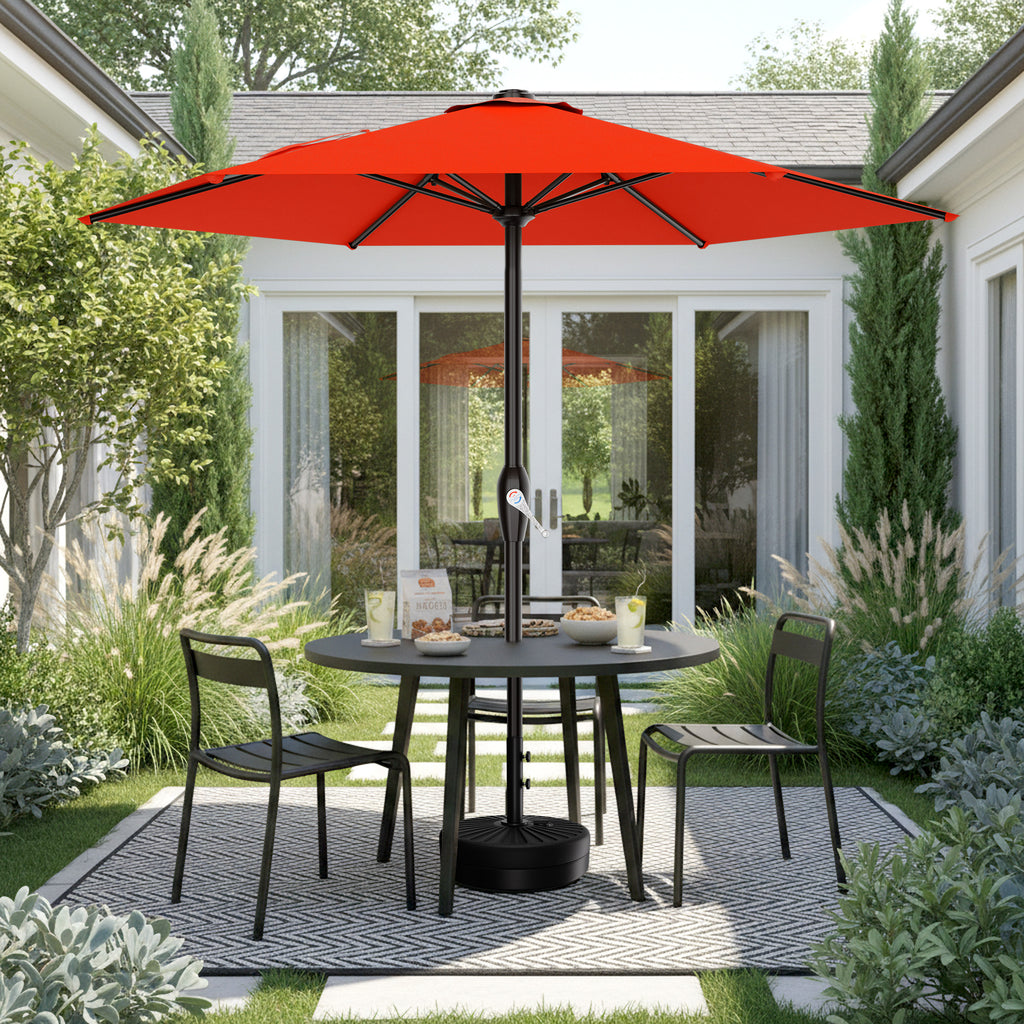 Easthome 7.5' Patio Umbrella Outdoor Table Market Umbrella with Smooth Crank handle, 6 Ribs, Backyard, Poolside, Garden