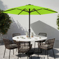 Easthome 9ft Patio Umbrella with Crank Lift System & 6 Sturdy Ribs Waterproof, Patio Table Umbrella Perfect for Poolside, Terrace, Beach and Outdoor Restaurant