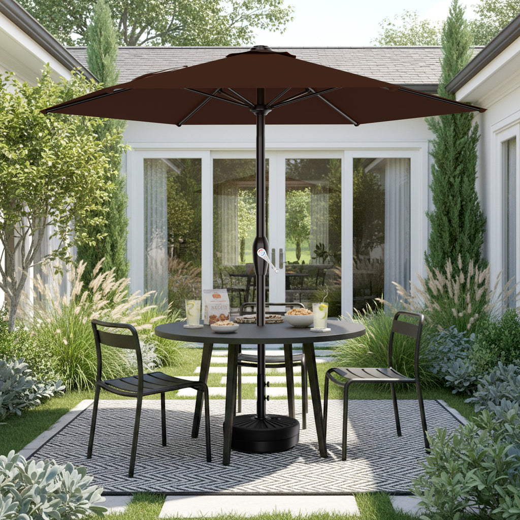 Easthome 7.5' Patio Umbrella Outdoor Table Market Umbrella with Smooth Crank handle, 6 Ribs, Backyard, Poolside, Garden