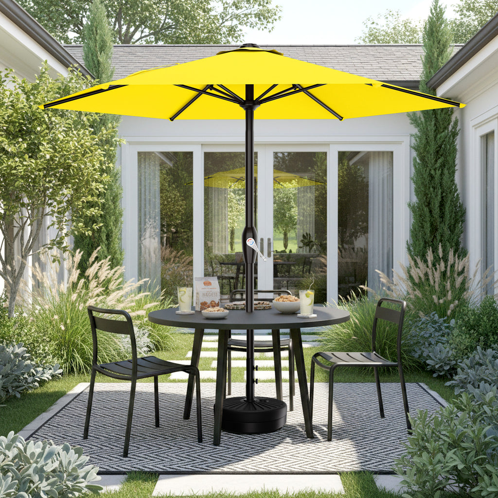Easthome 7.5' Patio Umbrella Outdoor Table Market Umbrella with Smooth Crank handle, 6 Ribs, Backyard, Poolside, Garden