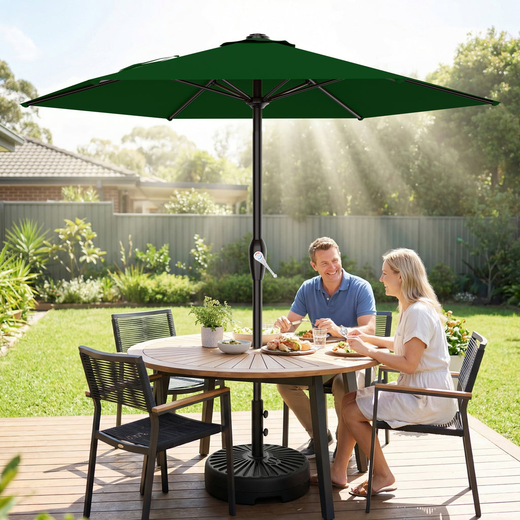 Easthome 7.5' Patio Umbrella Outdoor Table Market Umbrella with Smooth Crank handle, 6 Ribs, Backyard, Poolside, Garden