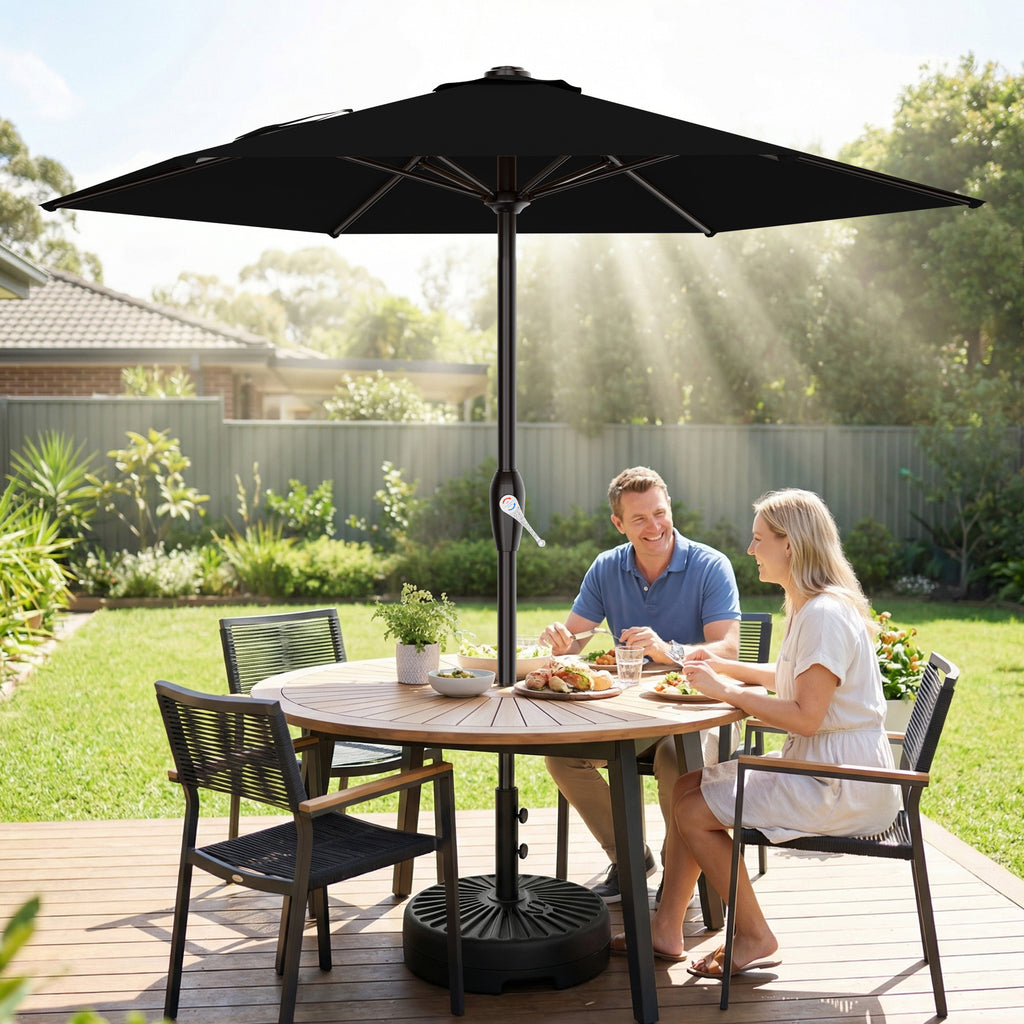 Easthome 7.5' Patio Umbrella Outdoor Table Market Umbrella with Smooth Crank handle, 6 Ribs, Backyard, Poolside, Garden