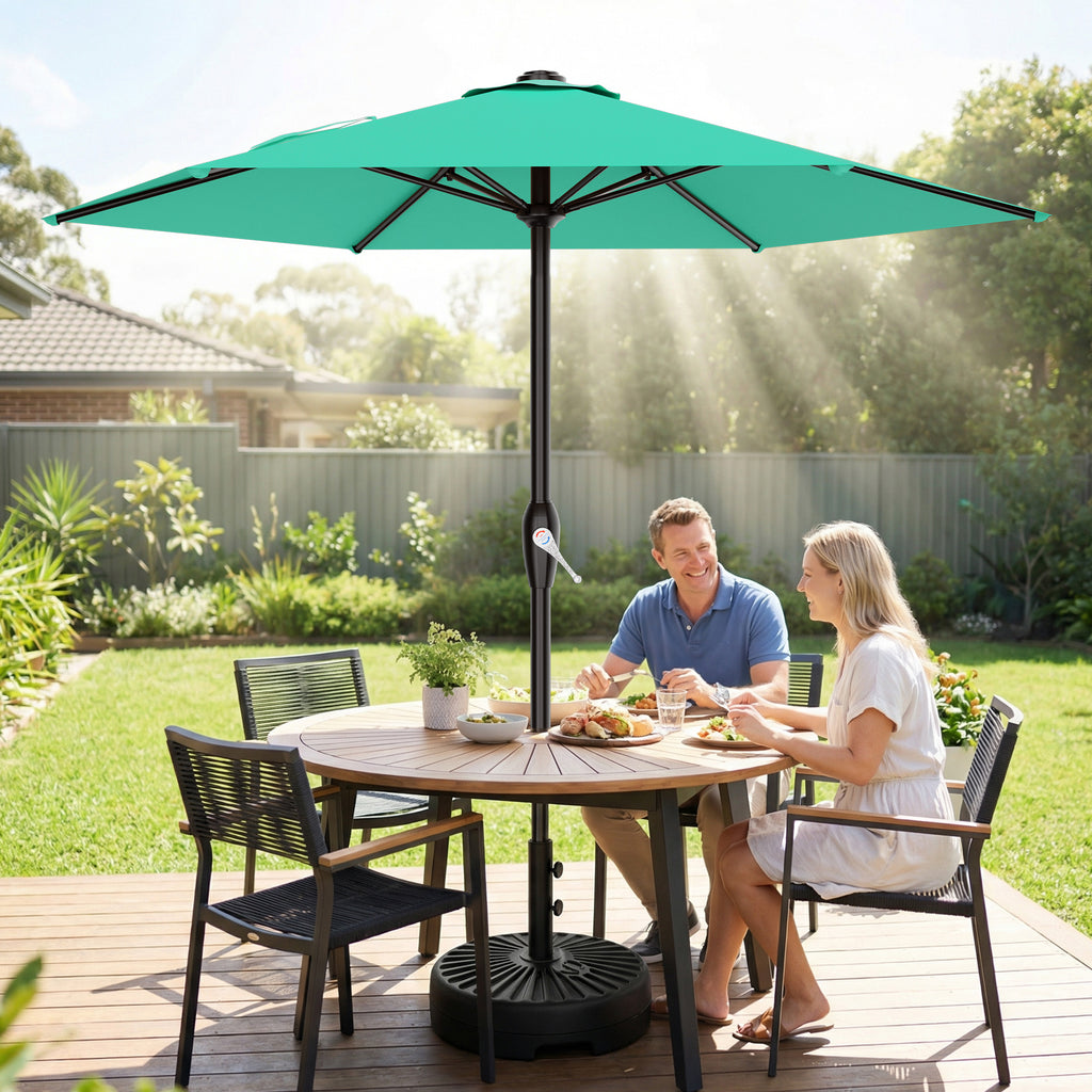 Easthome 7.5' Patio Umbrella Outdoor Table Market Umbrella with Smooth Crank handle, 6 Ribs, Backyard, Poolside, Garden