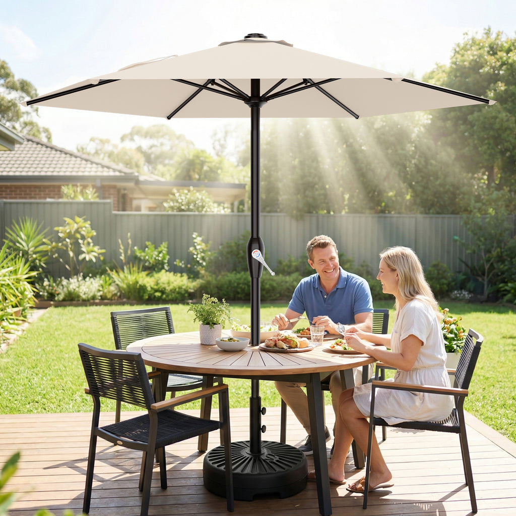 Easthome 7.5' Patio Umbrella Outdoor Table Market Umbrella with Smooth Crank handle, 6 Ribs, Backyard, Poolside, Garden