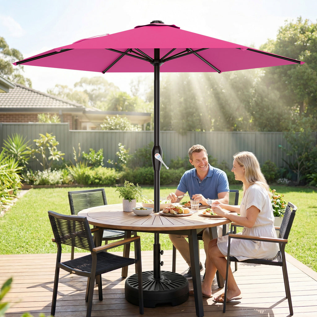 Easthome 7.5' Patio Umbrella Outdoor Table Market Umbrella with Smooth Crank handle, 6 Ribs, Backyard, Poolside, Garden