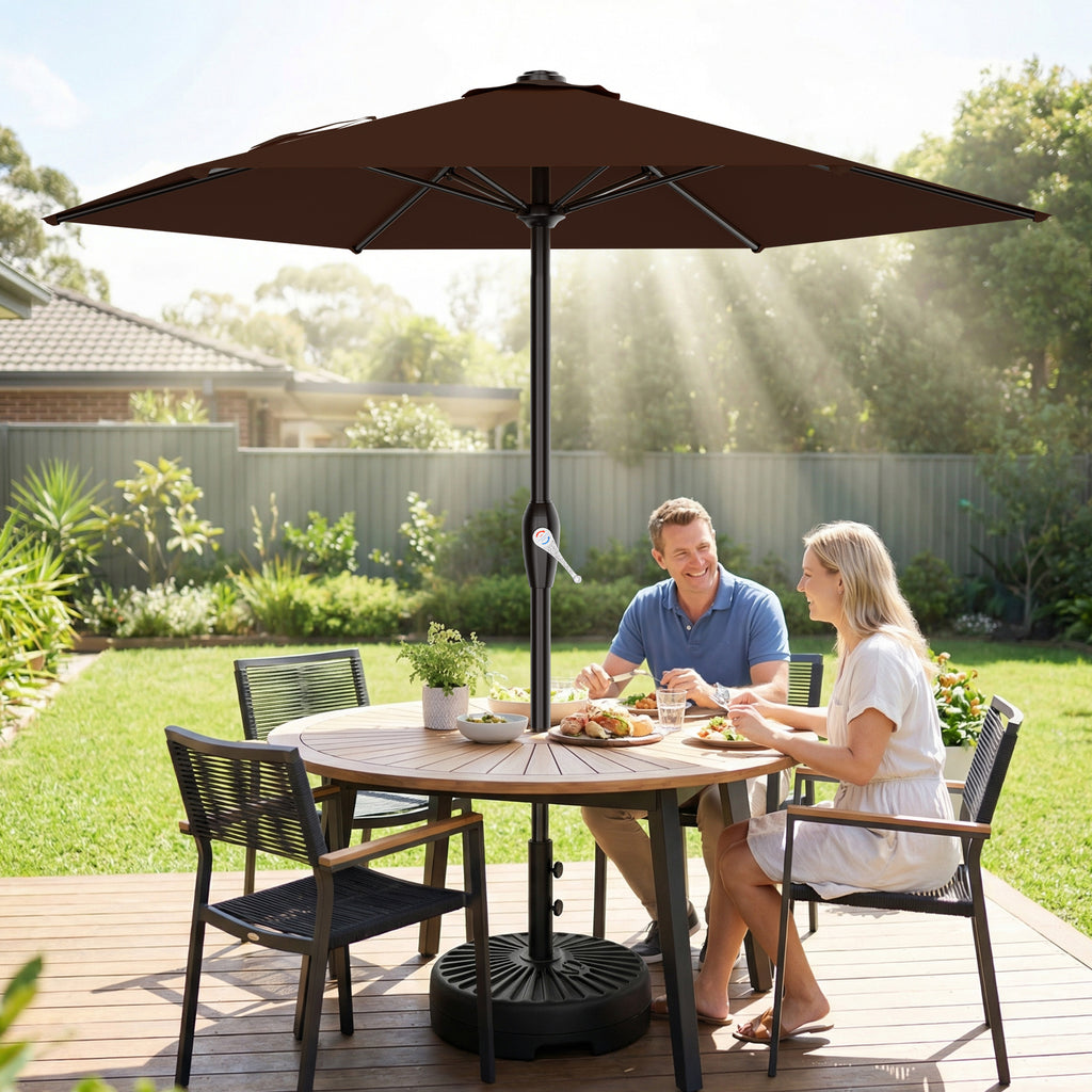 Easthome 7.5' Patio Umbrella Outdoor Table Market Umbrella with Smooth Crank handle, 6 Ribs, Backyard, Poolside, Garden