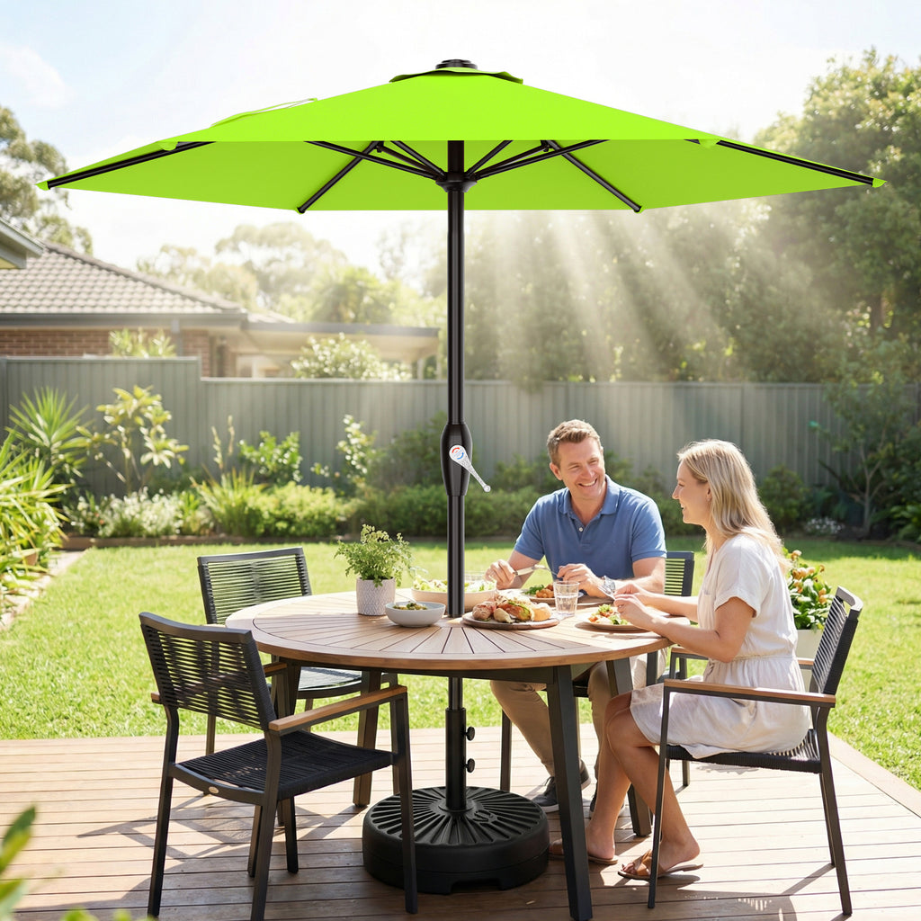 Easthome 7.5' Patio Umbrella Outdoor Table Market Umbrella with Smooth Crank handle, 6 Ribs, Backyard, Poolside, Garden