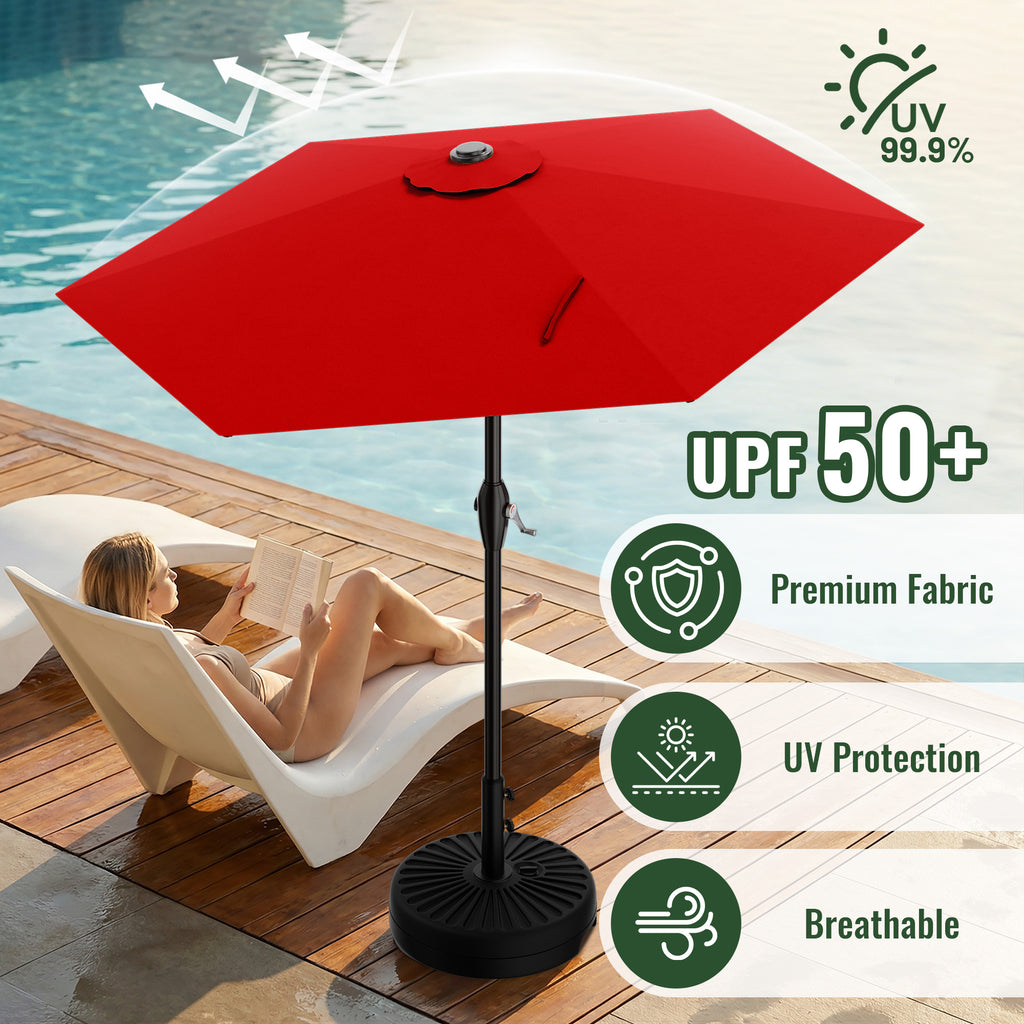Easthome 7.5' Patio Umbrella Outdoor Table Market Umbrella with Smooth Crank handle, 6 Ribs, Backyard, Poolside, Garden