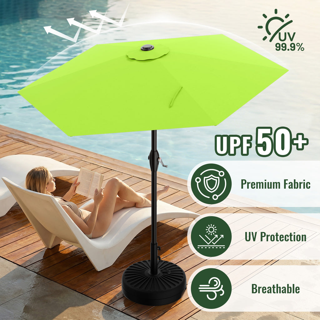 Easthome 7.5' Patio Umbrella Outdoor Table Market Umbrella with Smooth Crank handle, 6 Ribs, Backyard, Poolside, Garden