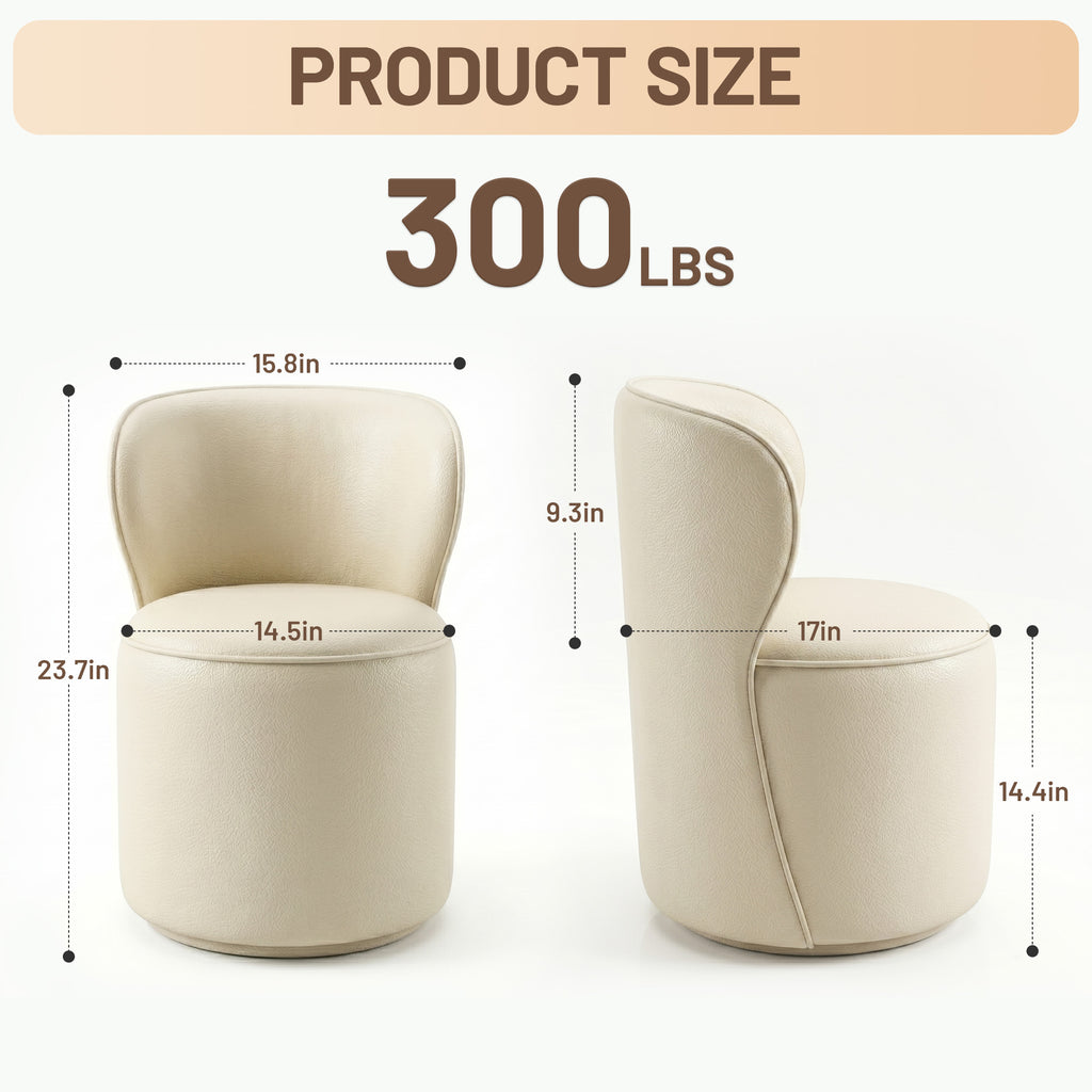 Easthome 360° Swivel Storage Vanity Stool, Hidden Storage Makeup Ottoman Chair for Bedroom, Study, Living Room, Dresser
