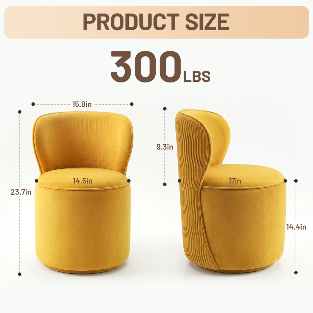 Easthome 360° Swivel Storage Vanity Stool, Hidden Storage Makeup Ottoman Chair for Bedroom, Study, Living Room, Dresser