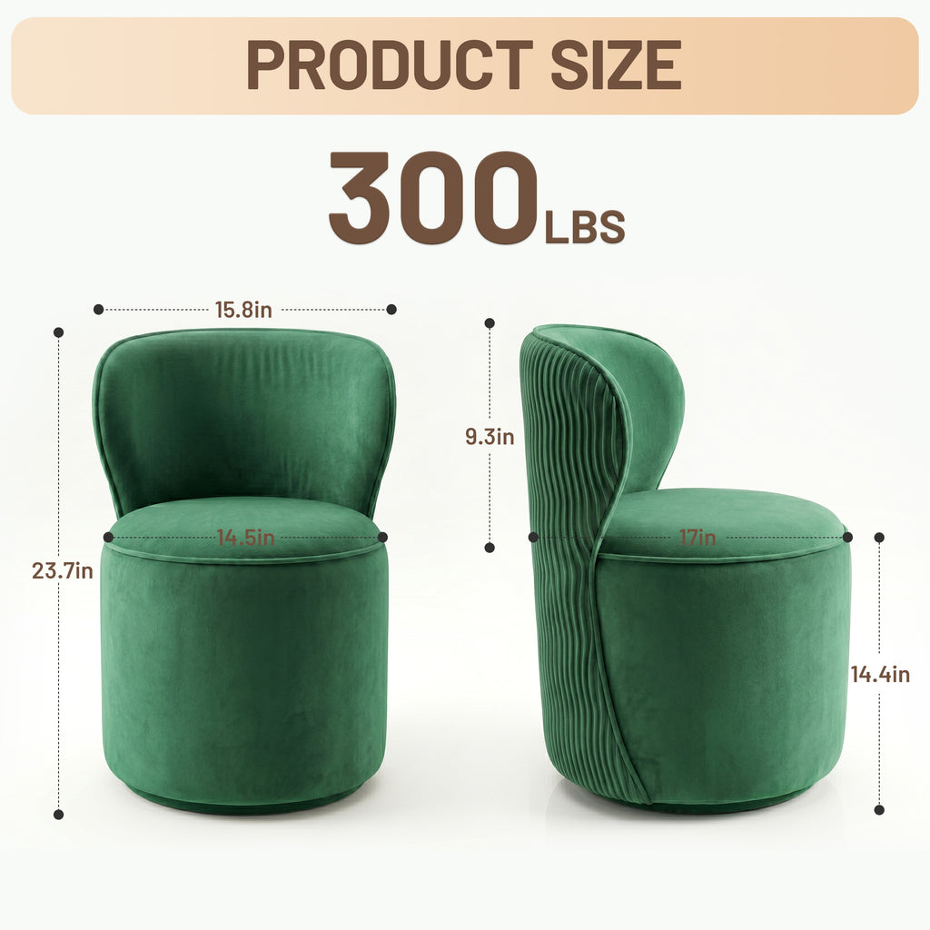 Easthome 360° Swivel Storage Vanity Stool, Hidden Storage Makeup Ottoman Chair for Bedroom, Study, Living Room, Dresser
