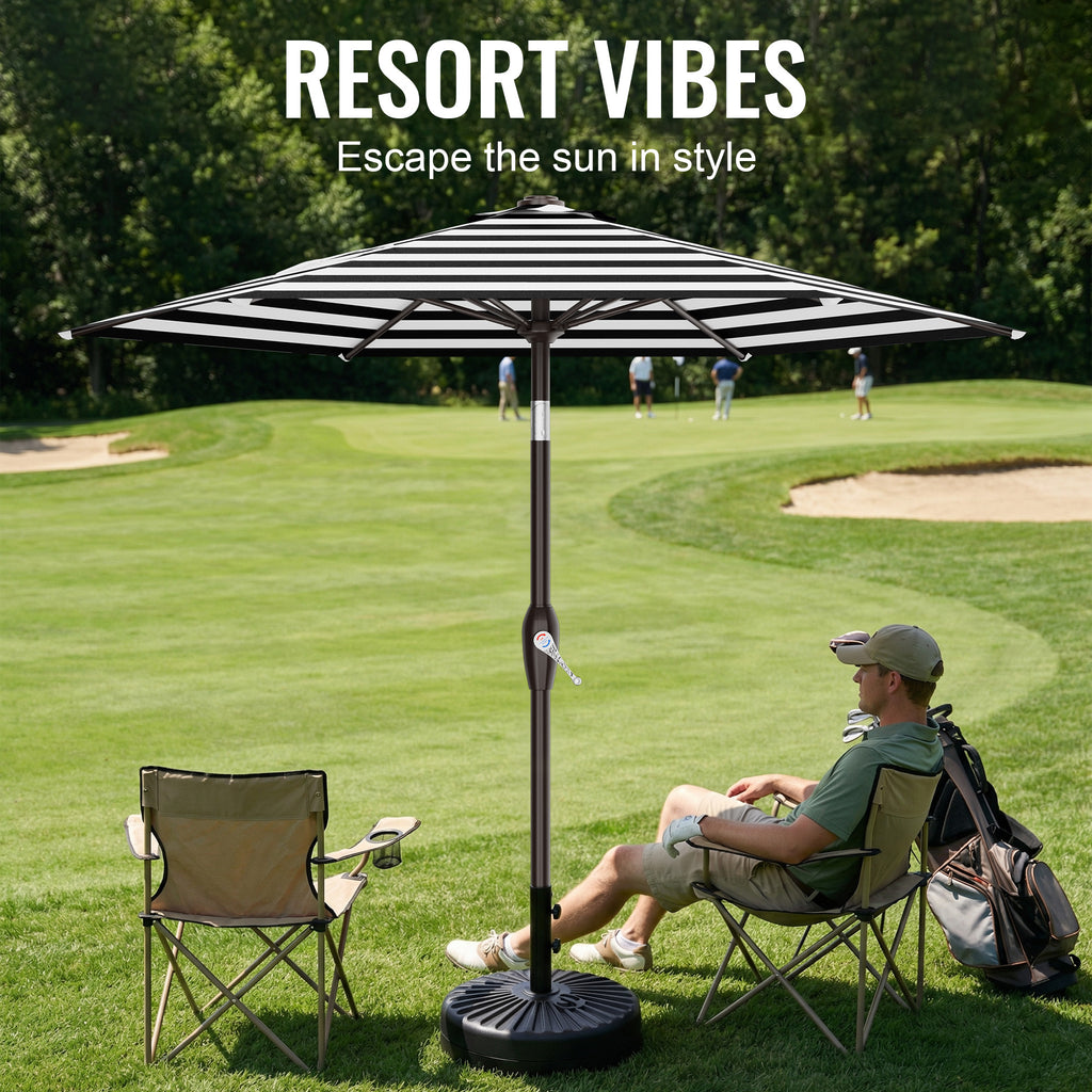 Easthome 7.5' Patio Umbrella Outdoor Table Market Umbrella with Smooth Crank handle, 6 Ribs, Backyard, Poolside, Garden
