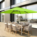 Easthome 10 × 10FT Square Cantilever Patio Umbrella, 360° Rotating Offset Umbrella with Crank, 8 ribs, Outdoor Hanging Roman Umbrella for Garden Deck Backyard