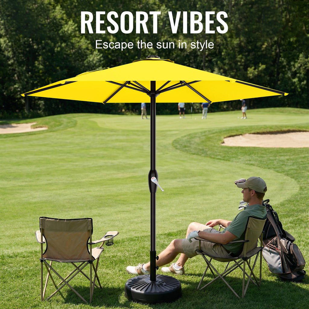 Easthome 7.5' Patio Umbrella Outdoor Table Market Umbrella with Smooth Crank handle, 6 Ribs, Backyard, Poolside, Garden