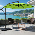 Easthome 10ft Offset Hanging Market Patio Umbrella for Backyard, Poolside, Lawn and Garden w/Easy Tilt Adjustment, Polyester Shade, 6 Ribs