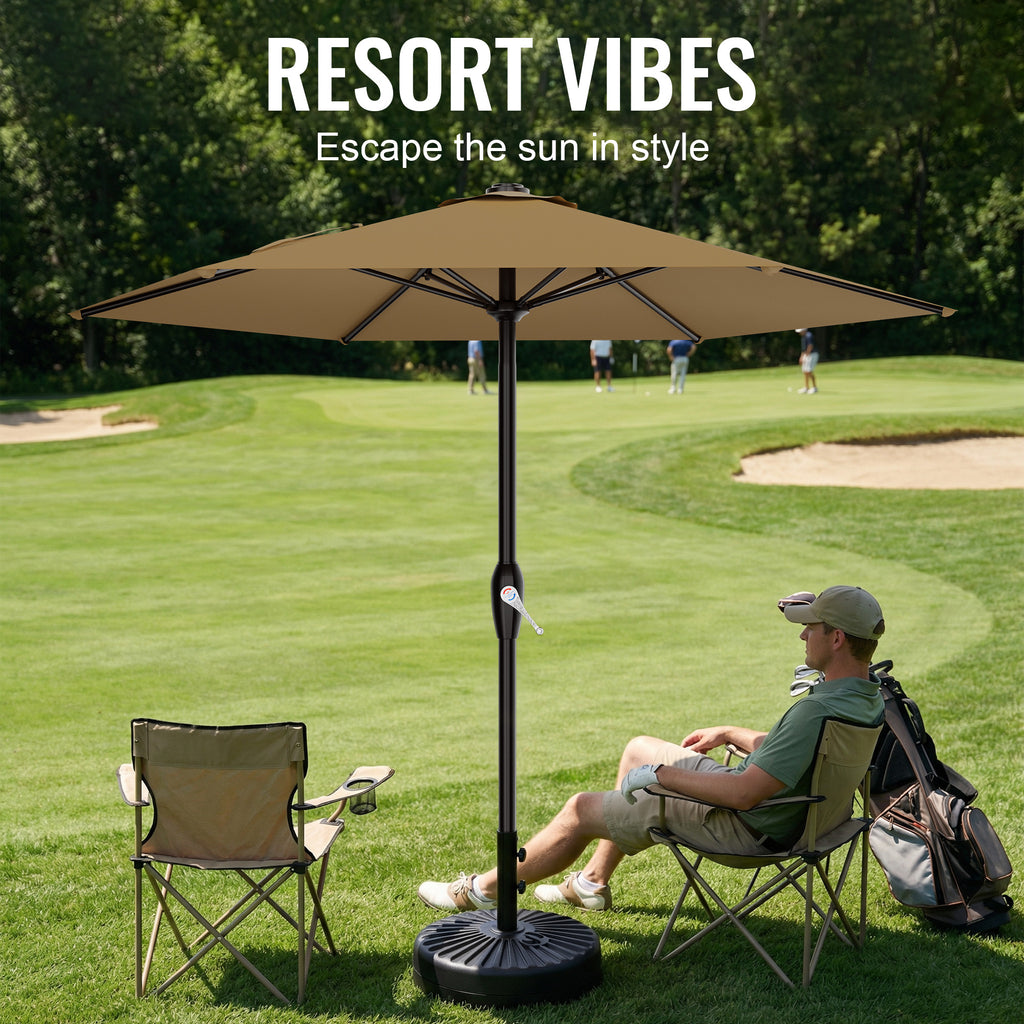 Easthome 7.5' Patio Umbrella Outdoor Table Market Umbrella with Smooth Crank handle, 6 Ribs, Backyard, Poolside, Garden
