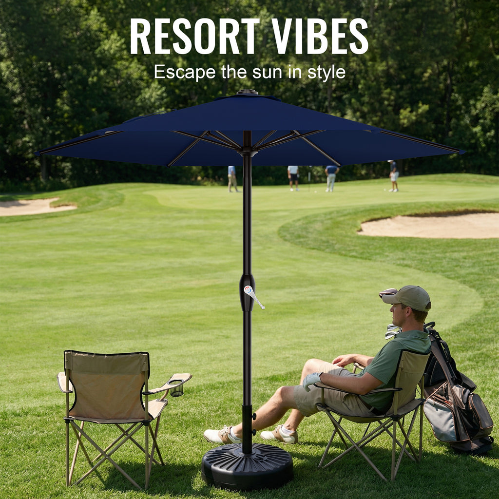Easthome 7.5' Patio Umbrella Outdoor Table Market Umbrella with Smooth Crank handle, 6 Ribs, Backyard, Poolside, Garden