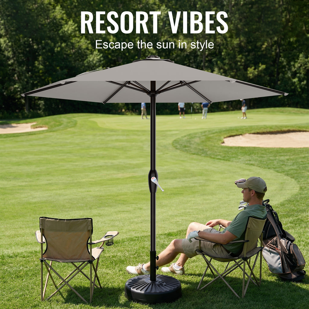 Easthome 7.5' Patio Umbrella Outdoor Table Market Umbrella with Smooth Crank handle, 6 Ribs, Backyard, Poolside, Garden