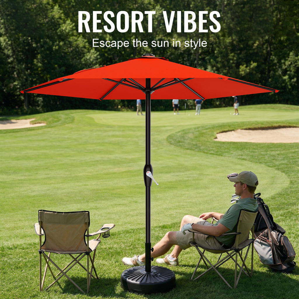 Easthome 7.5' Patio Umbrella Outdoor Table Market Umbrella with Smooth Crank handle, 6 Ribs, Backyard, Poolside, Garden
