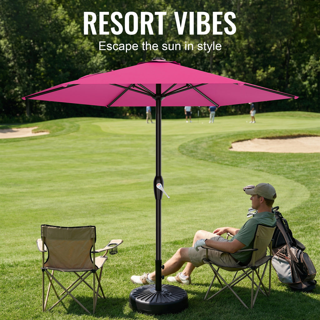 Easthome 7.5' Patio Umbrella Outdoor Table Market Umbrella with Smooth Crank handle, 6 Ribs, Backyard, Poolside, Garden