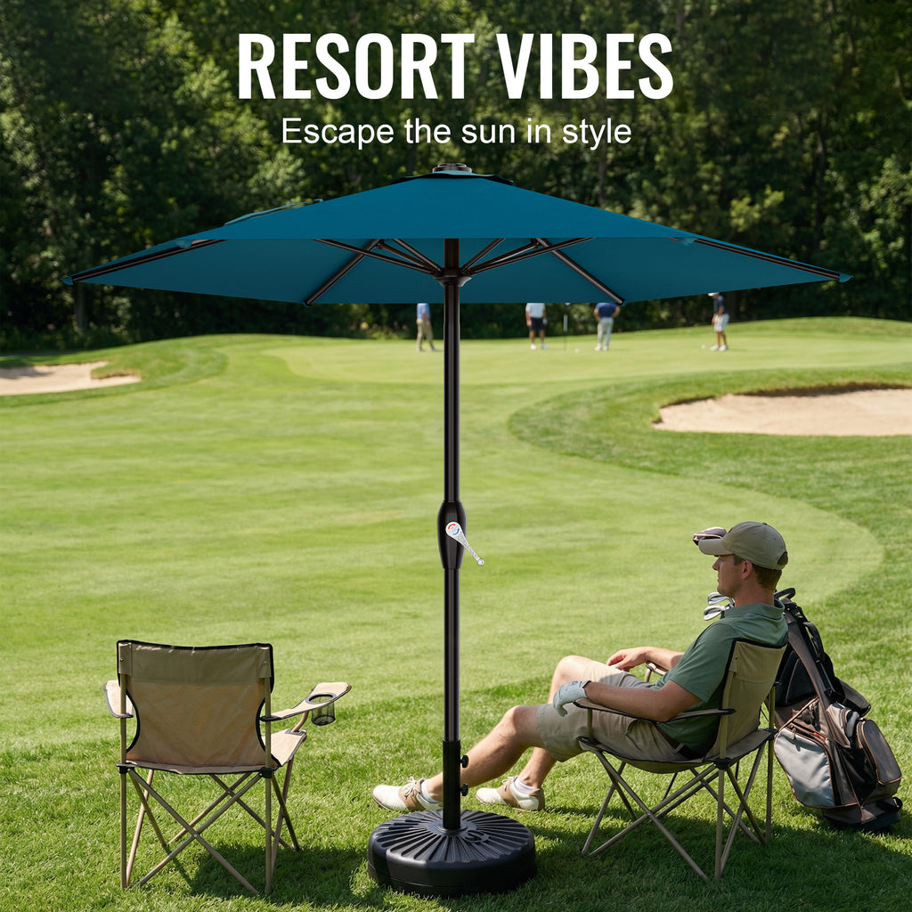 Easthome 7.5' Patio Umbrella Outdoor Table Market Umbrella with Smooth Crank handle, 6 Ribs, Backyard, Poolside, Garden